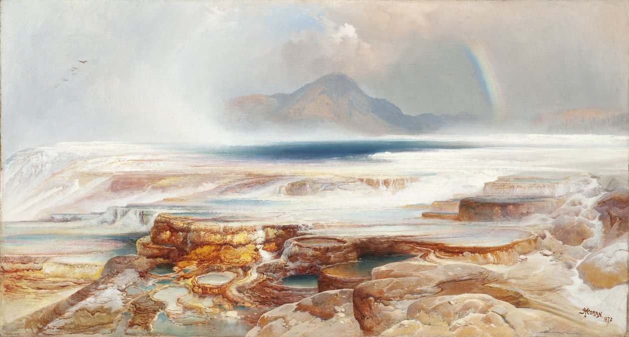 Yellowstone meleg forrásai alkotó: Thomas Moran