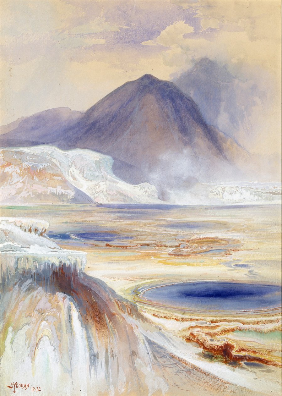Mammoth Hot Springs, Yellowstone alkotó: Thomas Moran