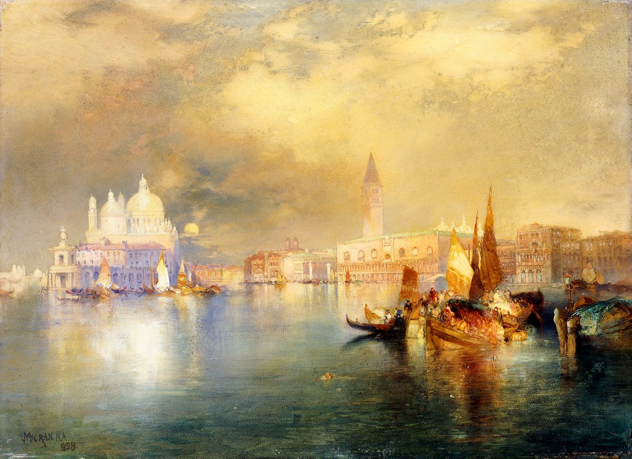 Holdfény Velencében, alkotó: Thomas Moran
