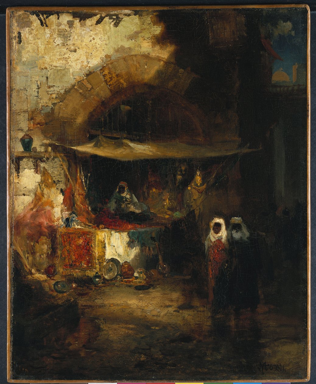 Marokkói Bazár alkotó: Thomas Moran