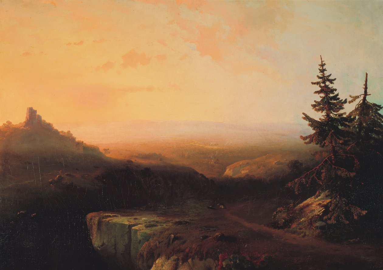Hegyi jelenet, 1865 körül (olaj, vászon) alkotó: Thomas Moran