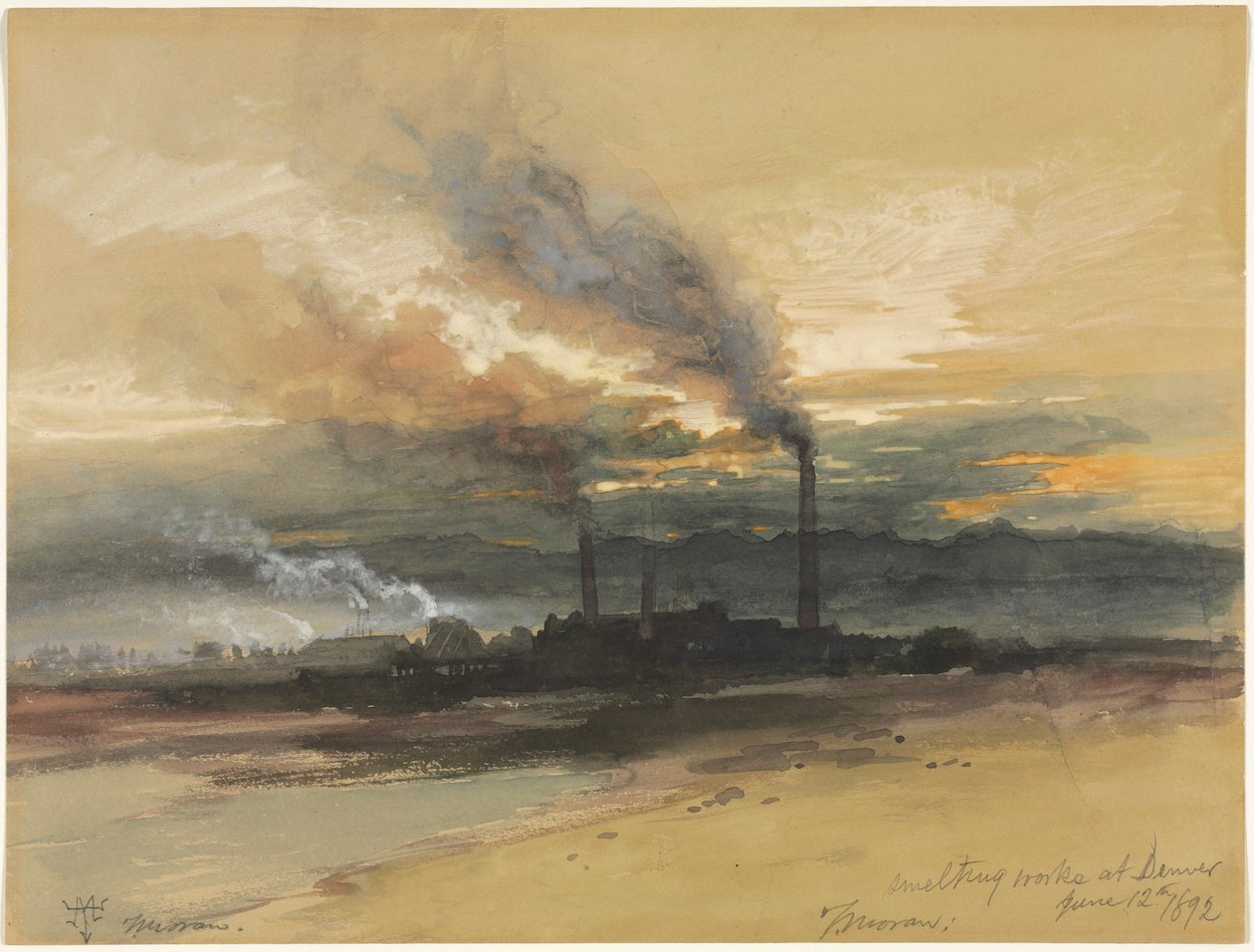 Olvasztóművek Denverben alkotó: Thomas Moran