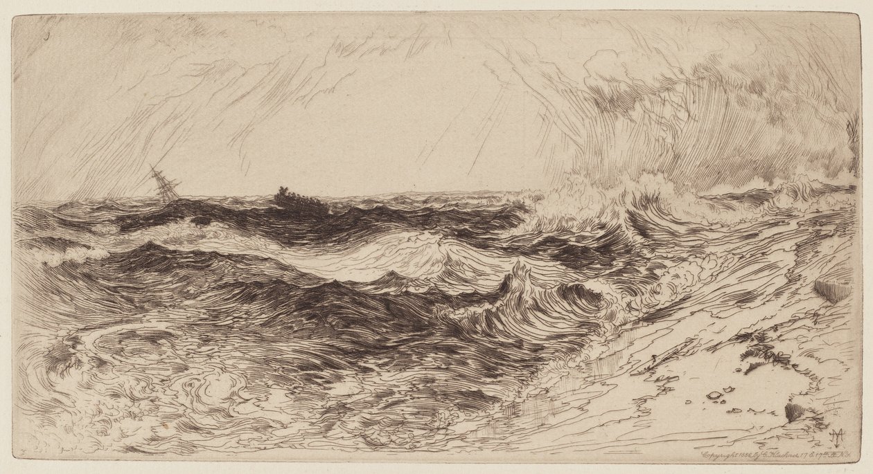 A zengő tenger alkotó: Thomas Moran