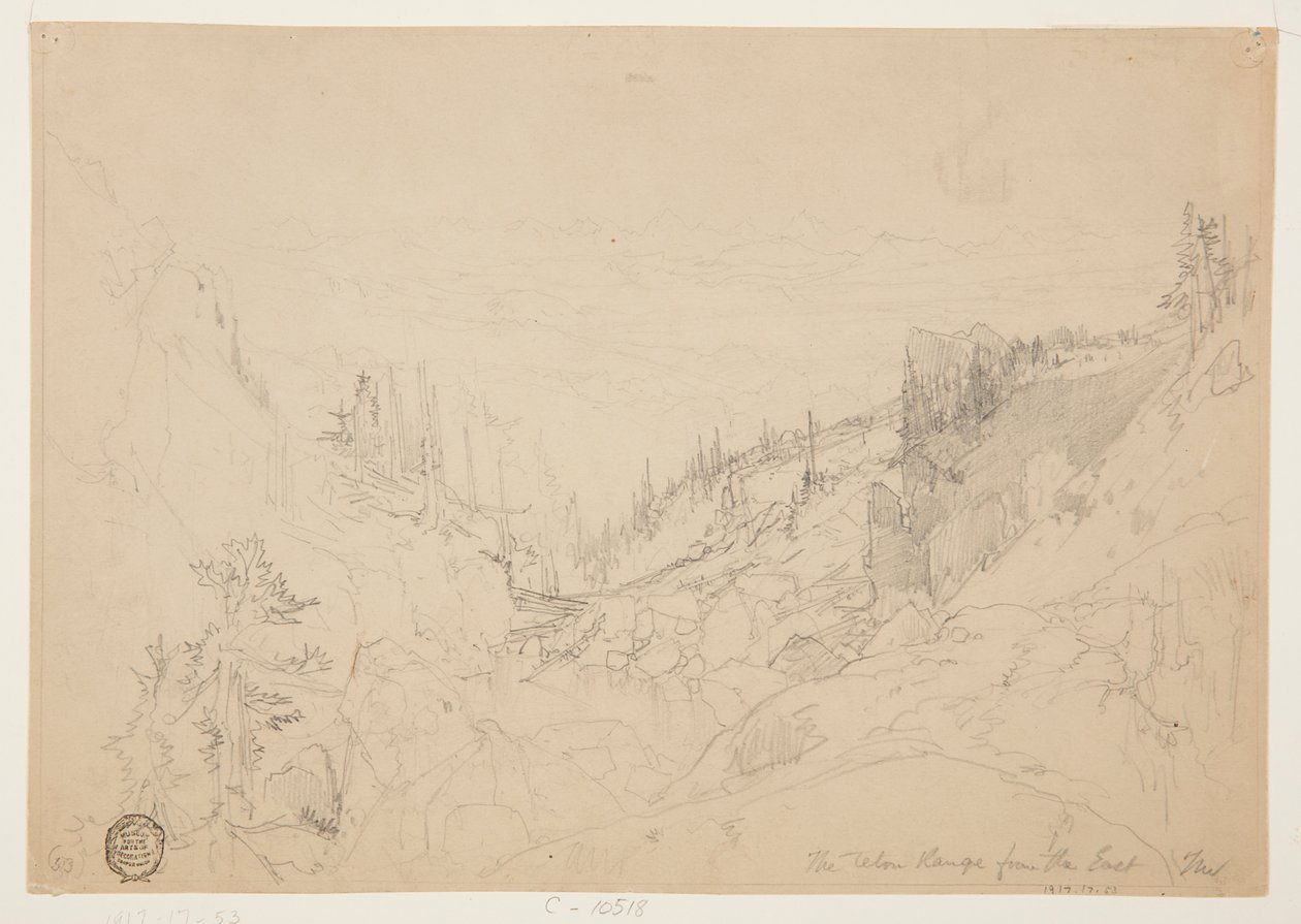 A Teton-hegység keletről alkotó: Thomas Moran