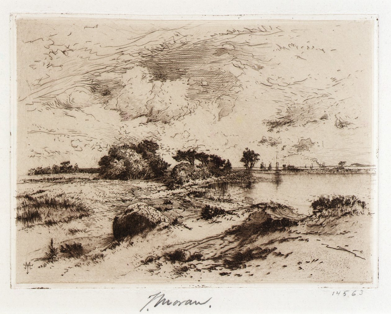 Three Mile Harbor Easthampton, L.I. alkotó: Thomas Moran