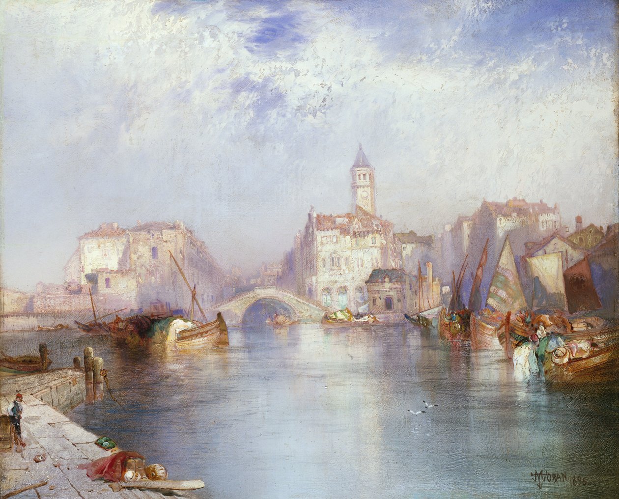 Velencei-csatorna, 1896 alkotó: Thomas Moran