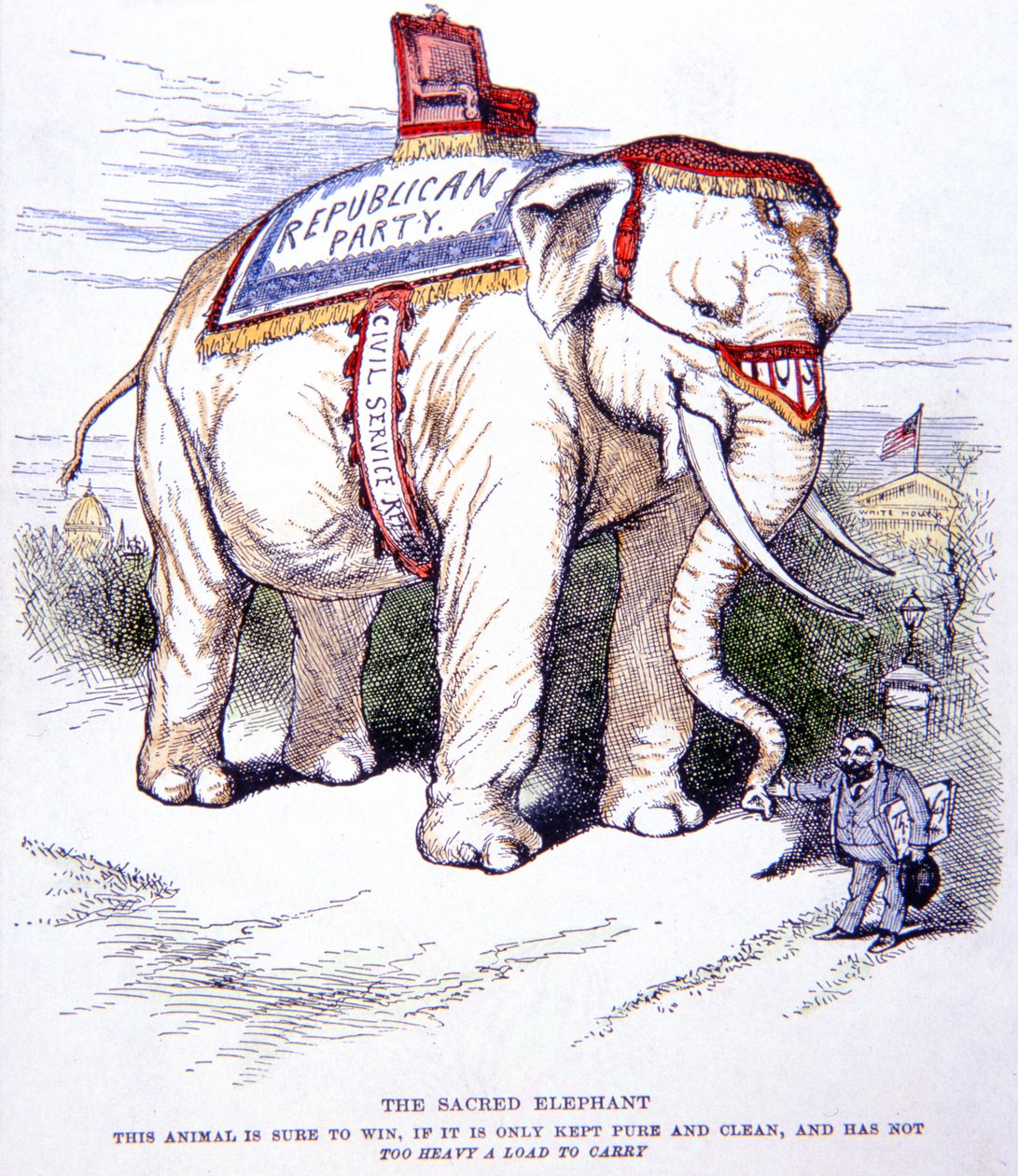 "A szent elefánt" alkotó: Thomas Nast
