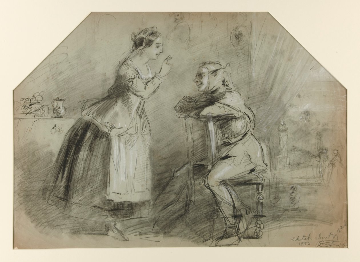 Nő és Jester (?) alkotó: Thomas Nast