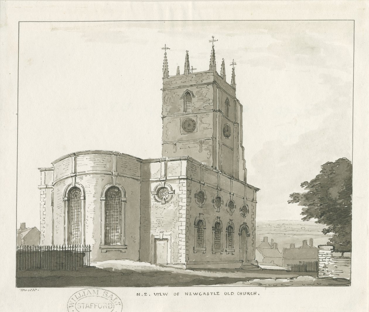 Newcastle-under-Lyme – "St. Giles, az apát" alkotó: Thomas Peploe Wood