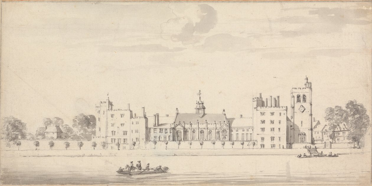 A Lambeth-palota a folyó túloldaláról alkotó: Thomas Priest