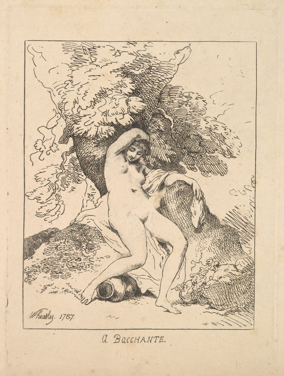 Egy Bacchante, 1787. alkotó: Thomas Rowlandson