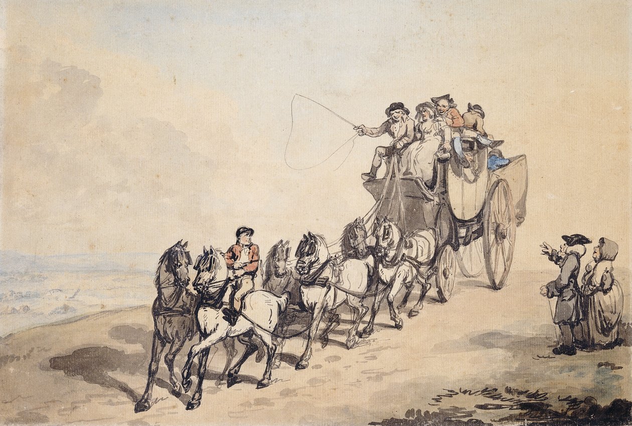 Edzői jelenet, alkotó: Thomas Rowlandson