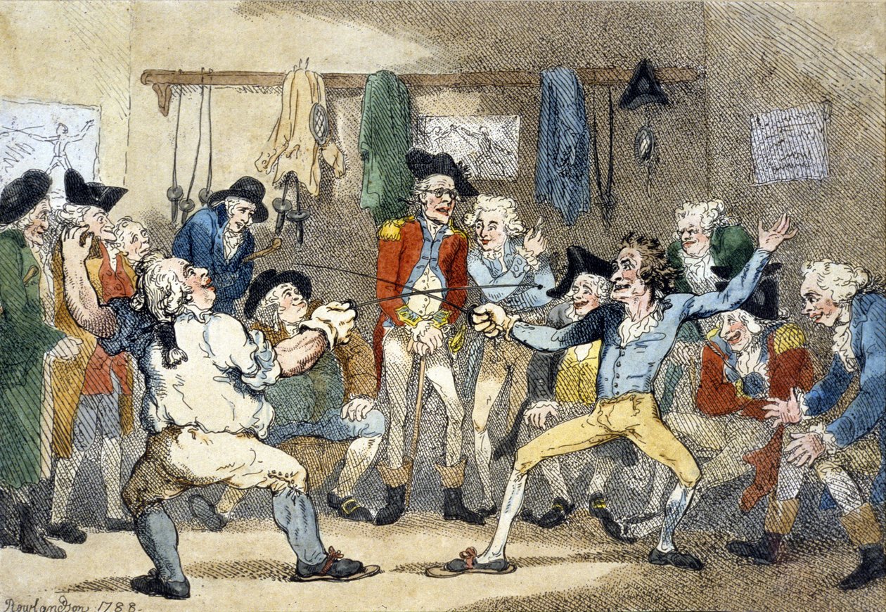 Vívómeccs alkotó: Thomas Rowlandson