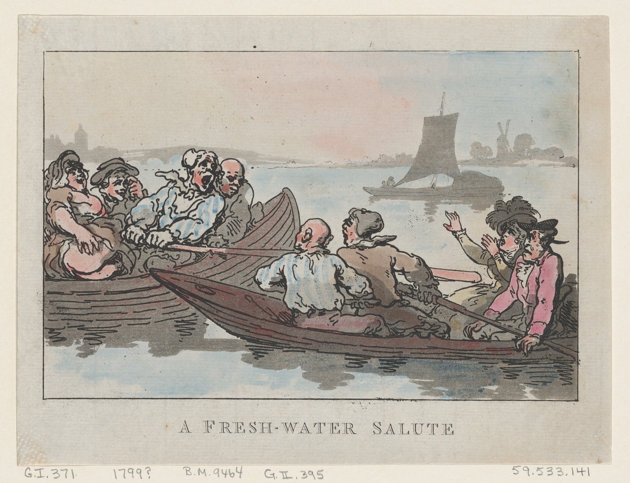 Édesvízi üdvözlet, 1799., 1799. alkotó: Thomas Rowlandson