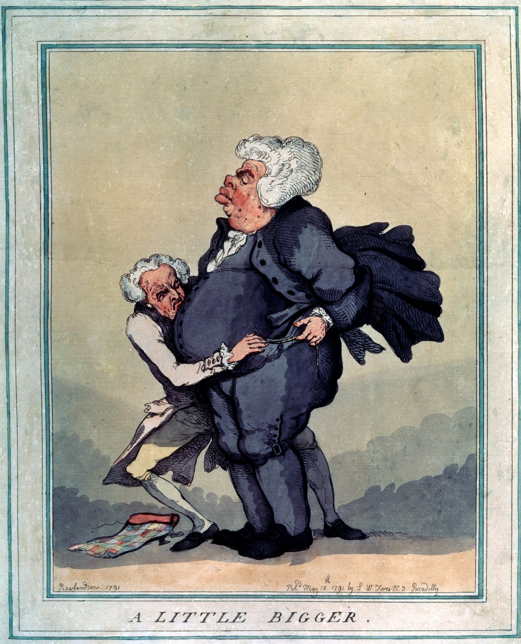 Egy kicsit nagyobb, 1791. alkotó: Thomas Rowlandson