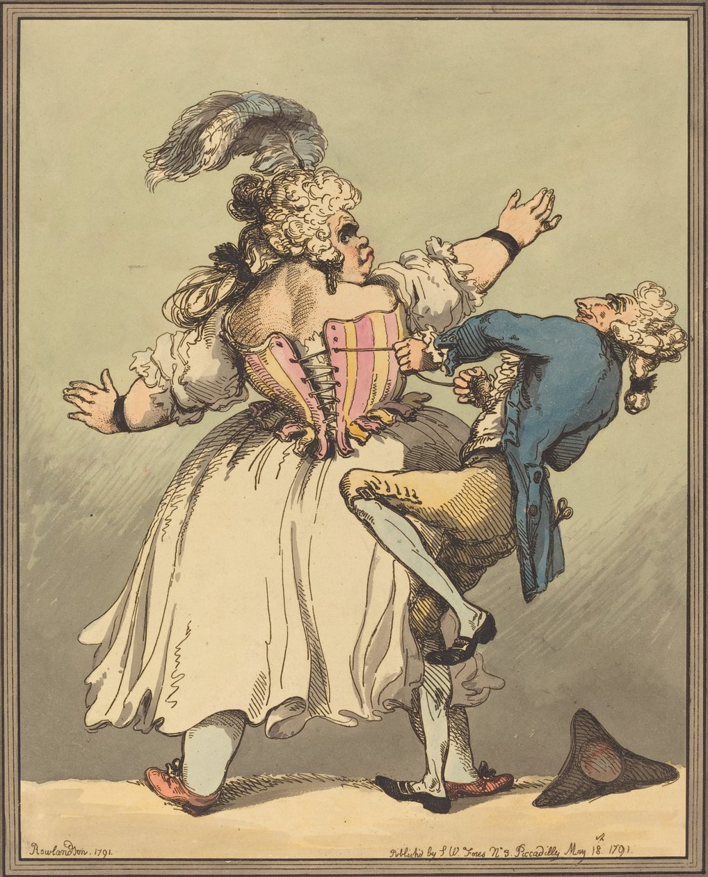 Egy kicsit szorosabb, 1791. alkotó: Thomas Rowlandson