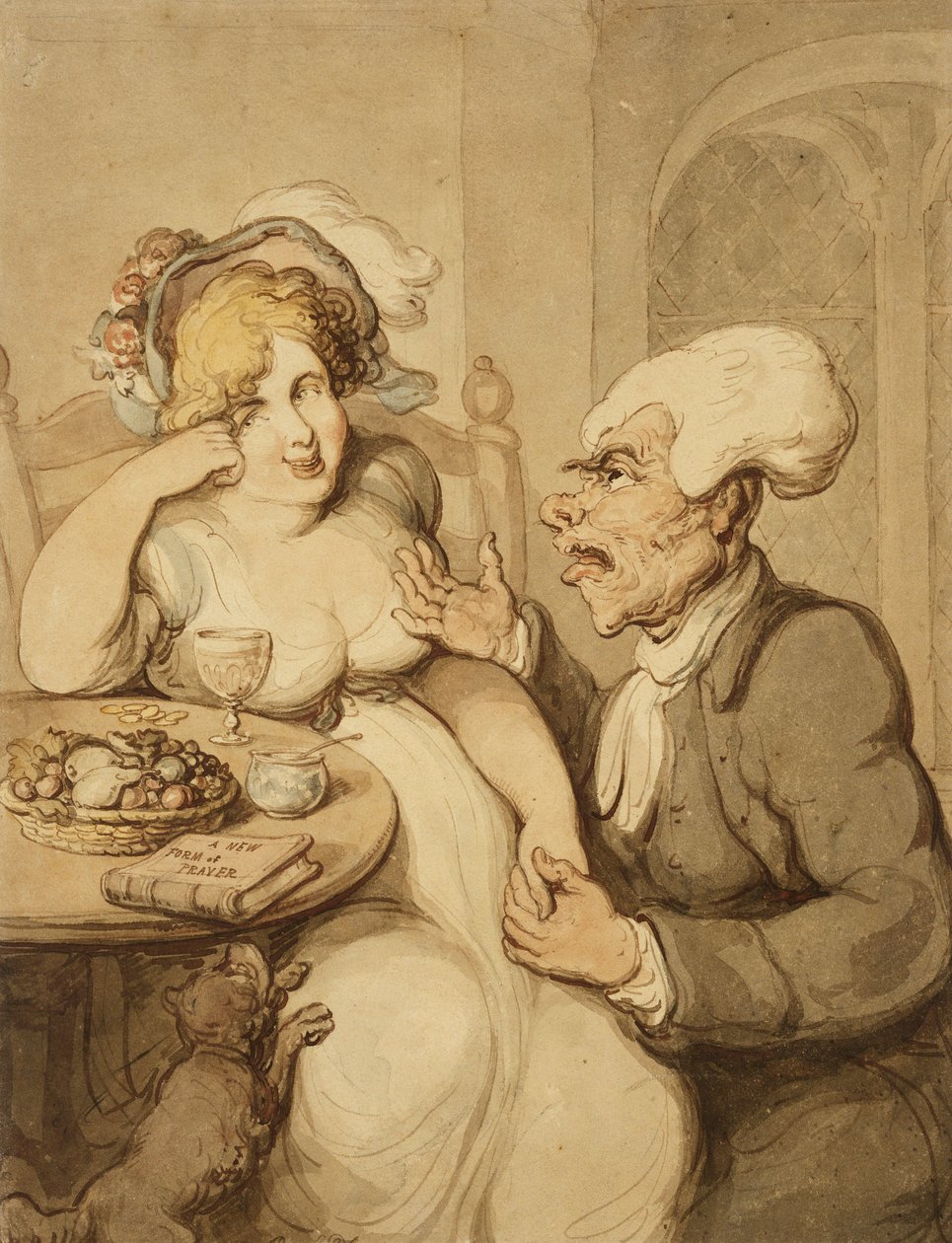 Az imádság új formája, alkotó: Thomas Rowlandson