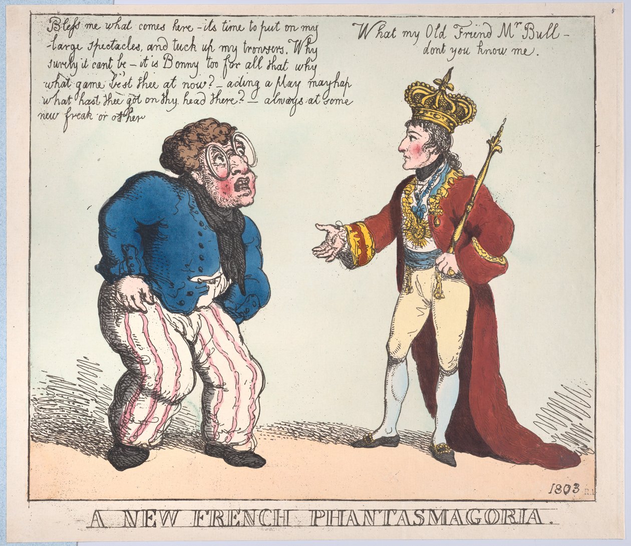 Egy új francia fantazmagoria, 1803., 1803. alkotó: Thomas Rowlandson