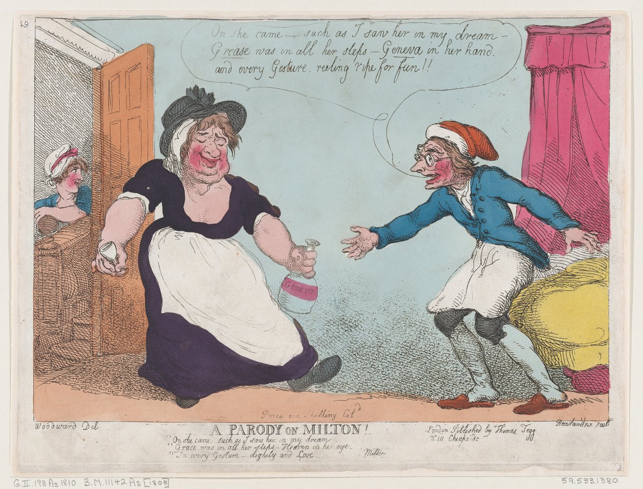 Paródia Miltonról, 1807., 1807. alkotó: Thomas Rowlandson
