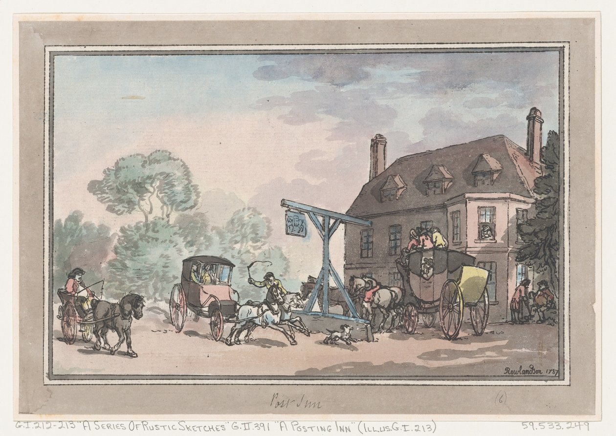 Egy kiadó fogadó, 1787., 1787. alkotó: Thomas Rowlandson