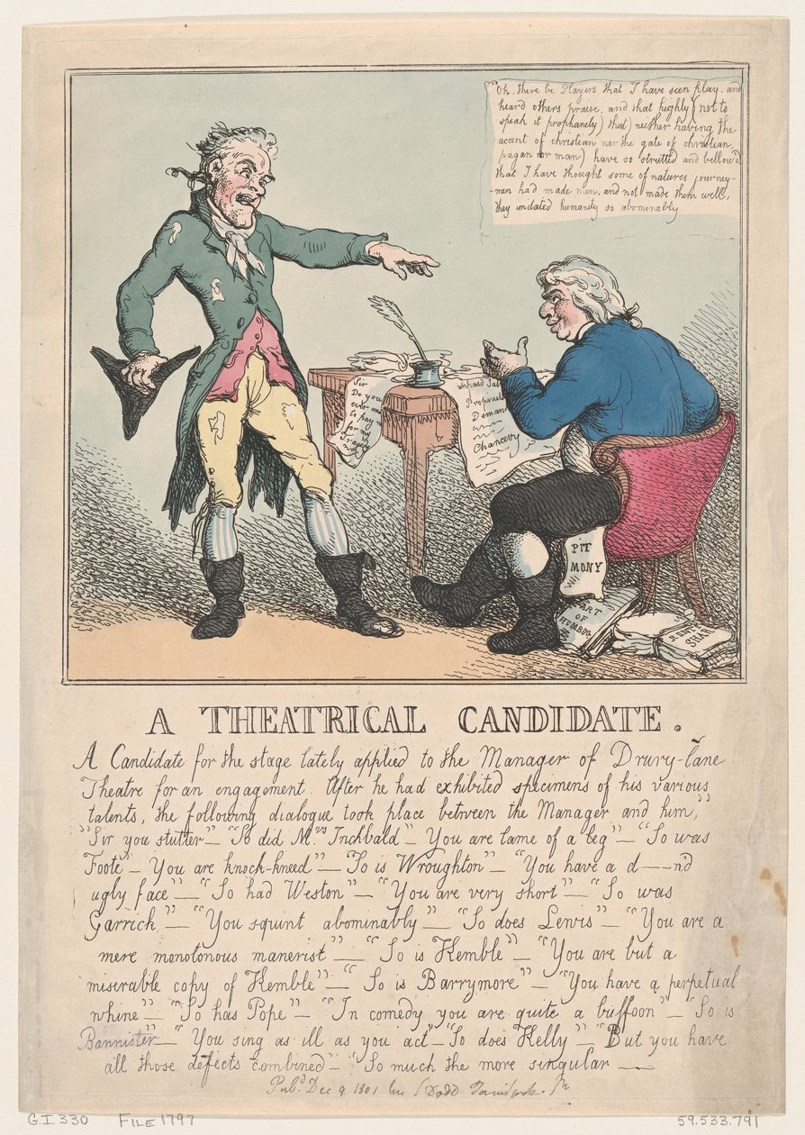 Színházjelölt, 1797., 1797. alkotó: Thomas Rowlandson