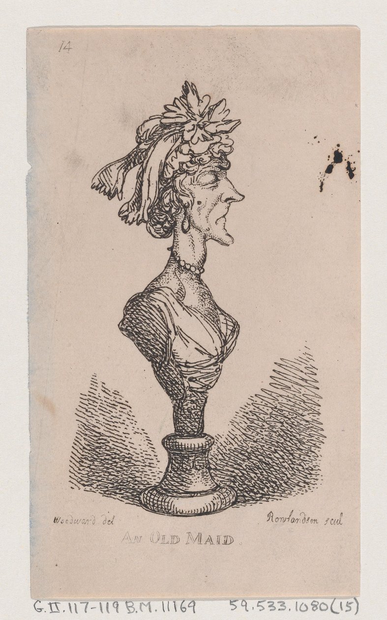 Egy öreglány, 1808., 1808. alkotó: Thomas Rowlandson