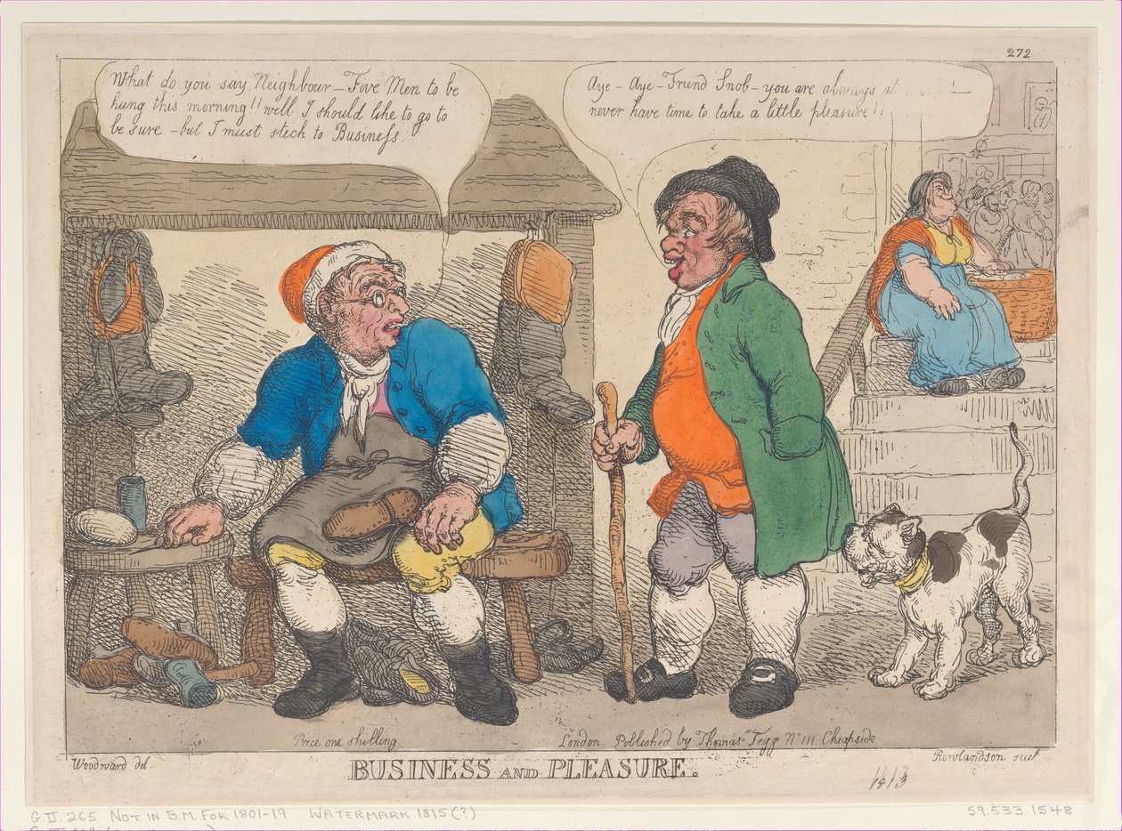 Business and Pleasure, [1813], reprint., [1813], reprint. alkotó: Thomas Rowlandson