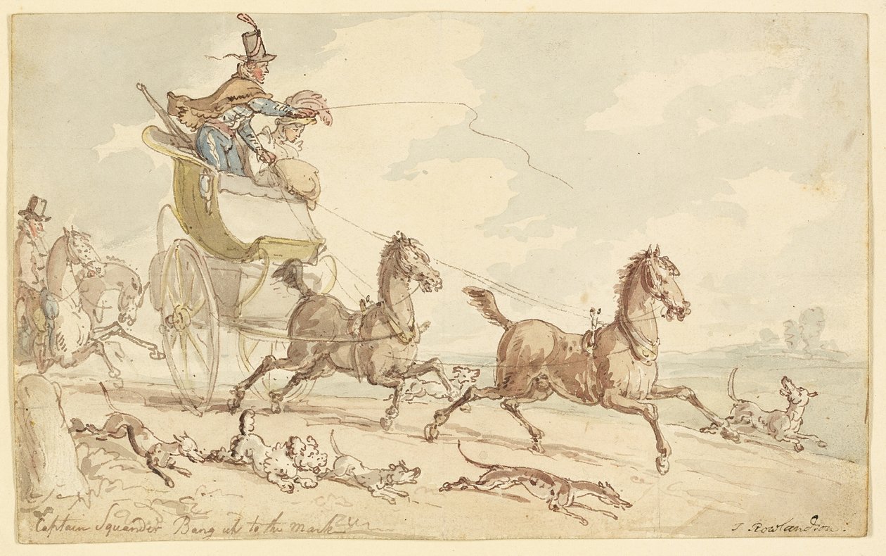 Squander kapitány Bang Up to the Mark alkotó: Thomas Rowlandson