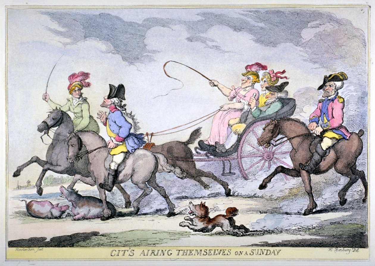 „Idézik magukat egy vasárnapon, 1809-ben alkotó: Thomas Rowlandson
