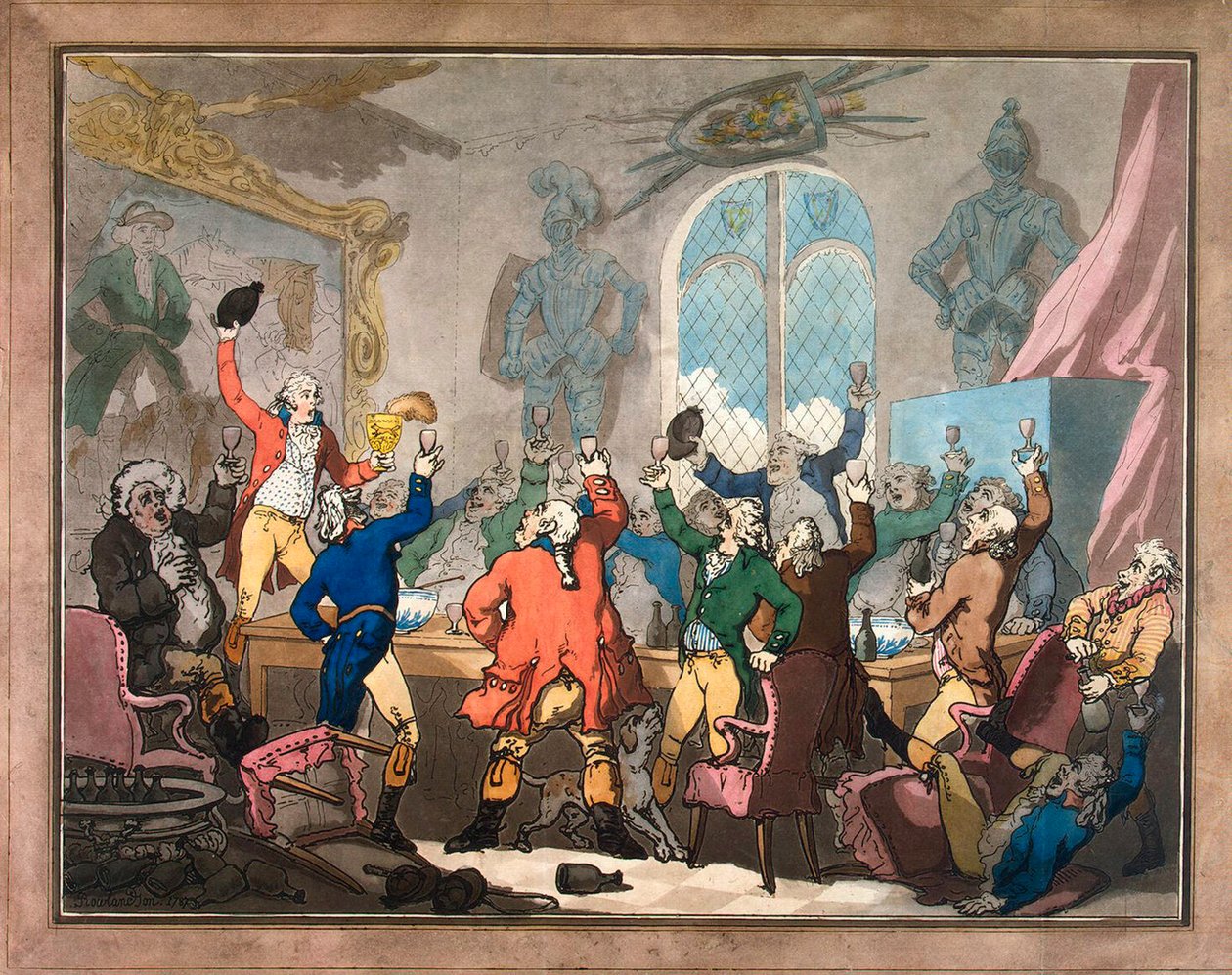 Vacsora, 1787. alkotó: Thomas Rowlandson