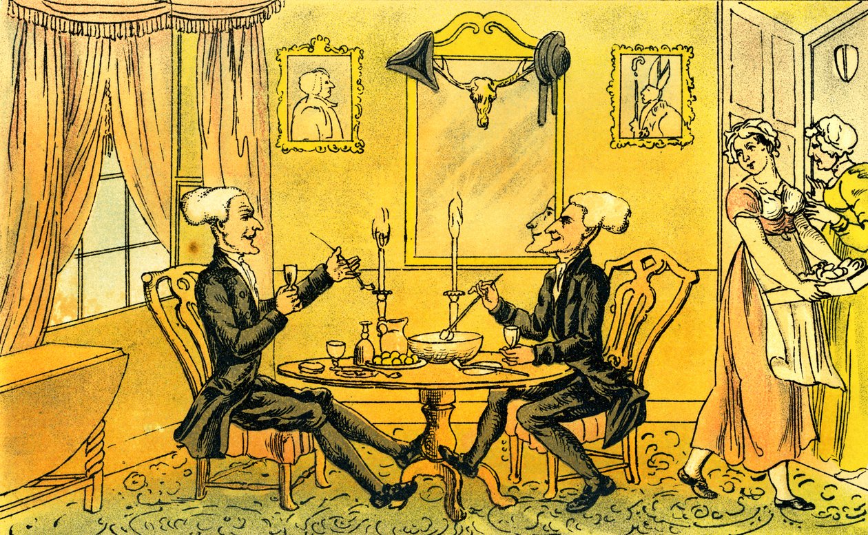 "Dr. Syntax és társa" alkotó: Thomas Rowlandson