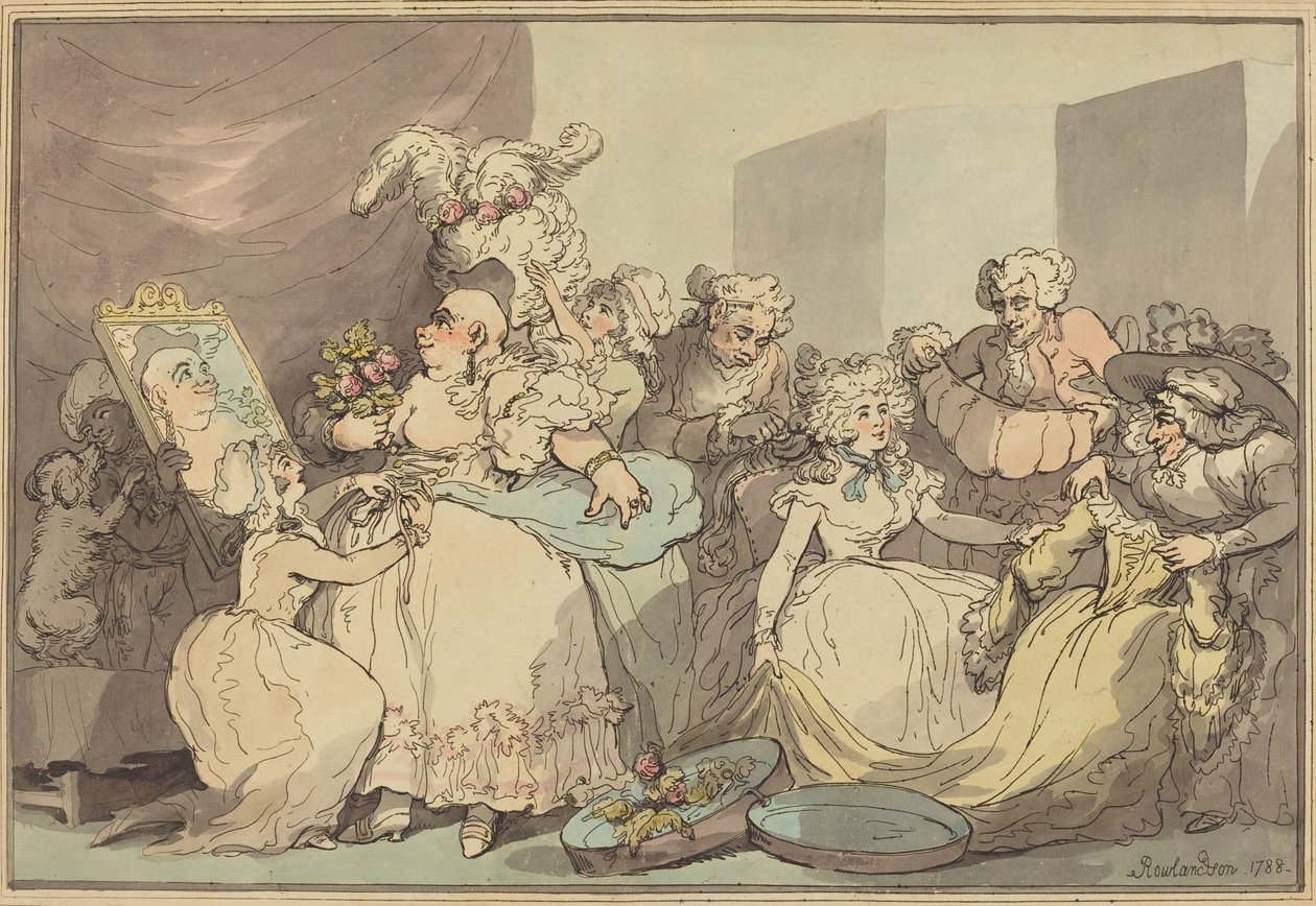 Születésnapi öltözködés alkotó: Thomas Rowlandson