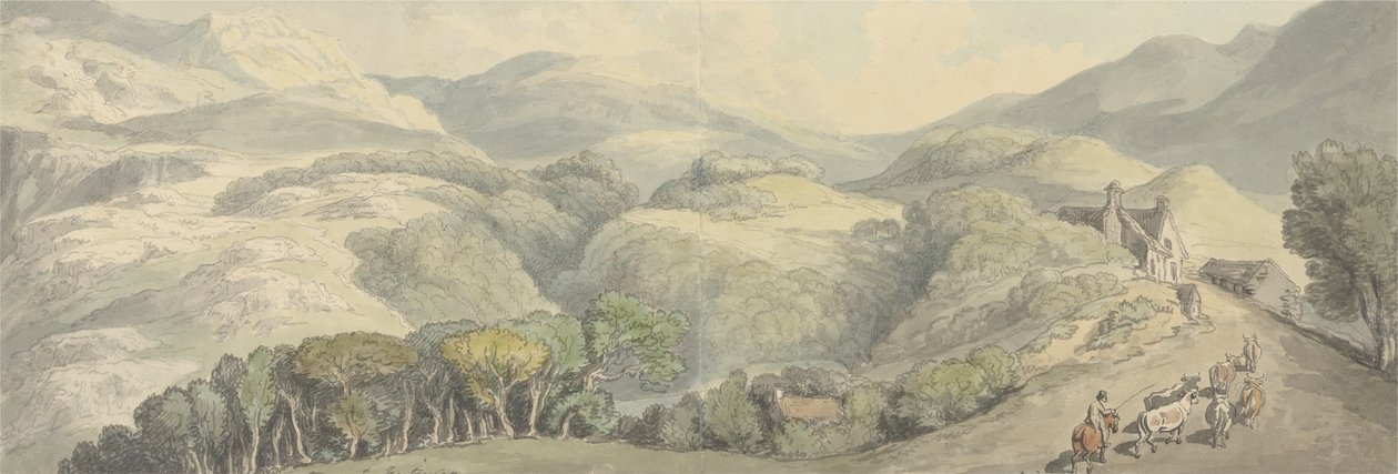Bejárat a walesi Festiniogba alkotó: Thomas Rowlandson