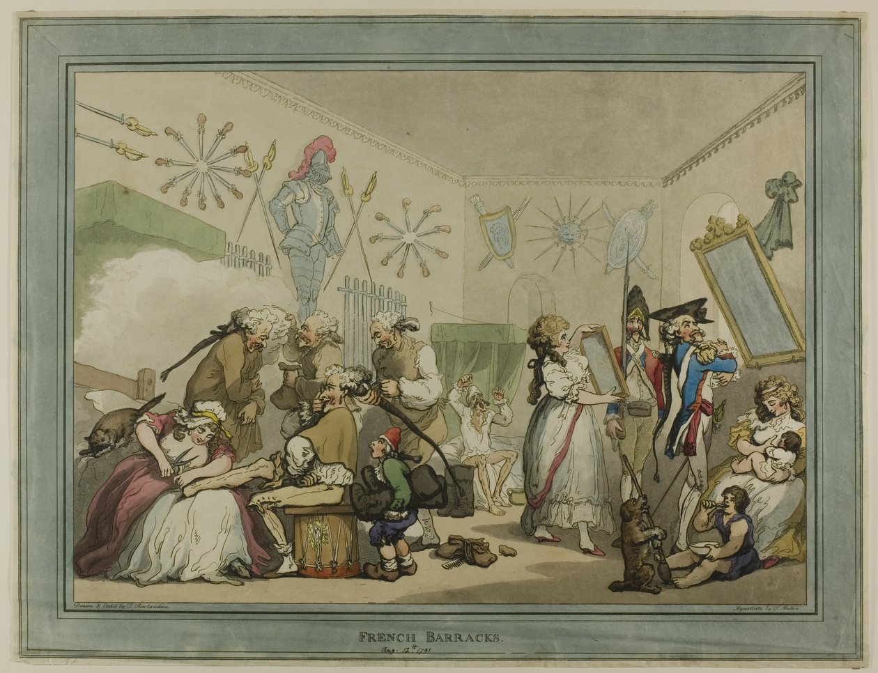 Francia laktanya alkotó: Thomas Rowlandson