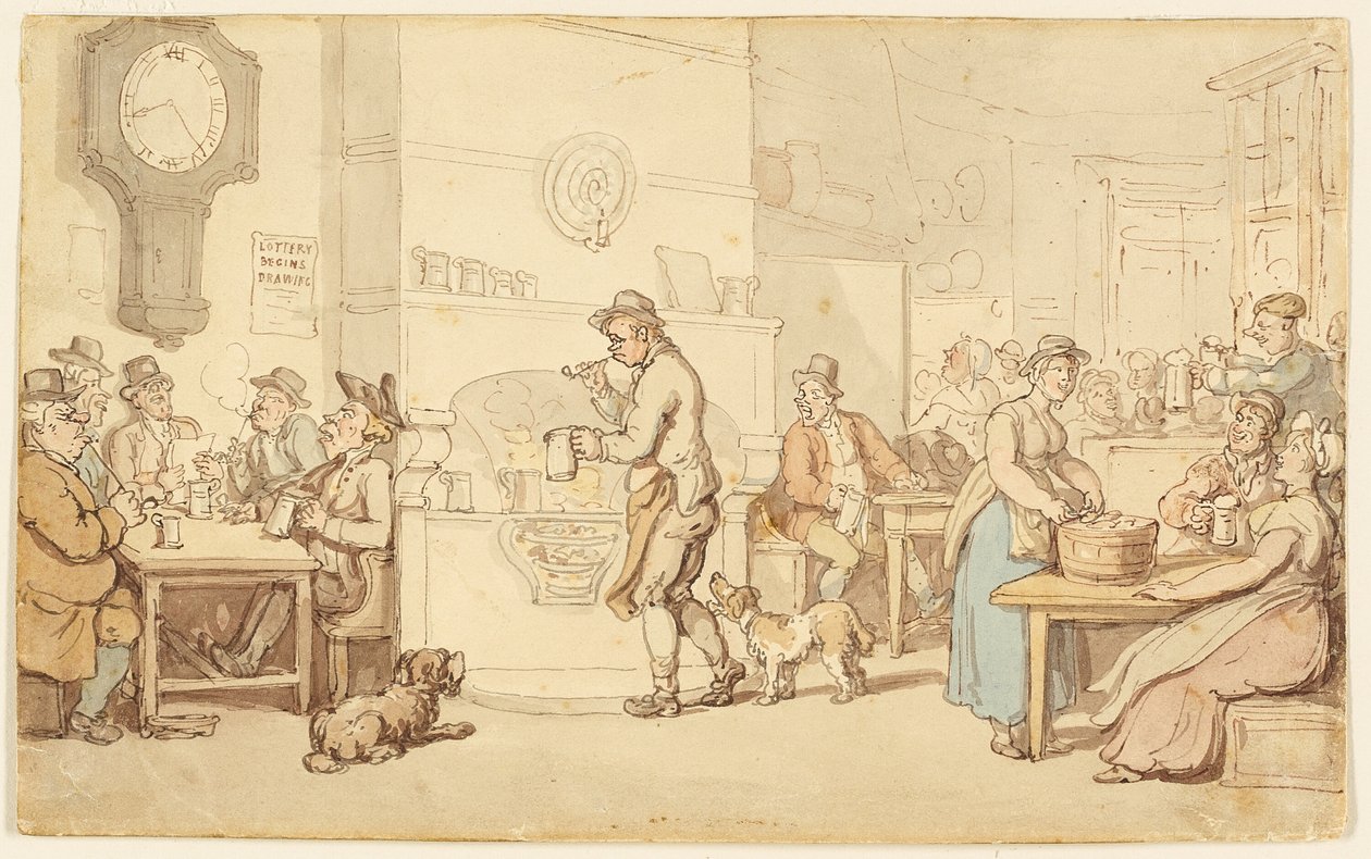 Egy fogadó belseje alkotó: Thomas Rowlandson