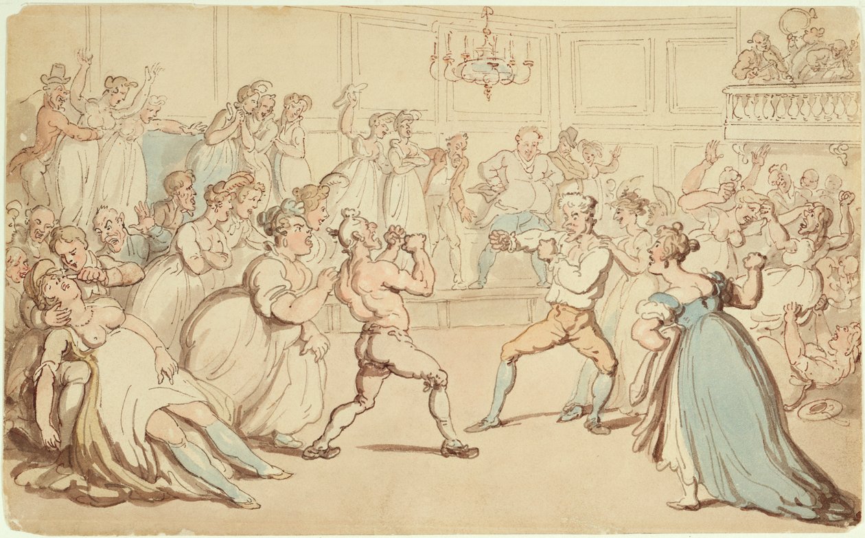 "Szellő felrúgása" alkotó: Thomas Rowlandson