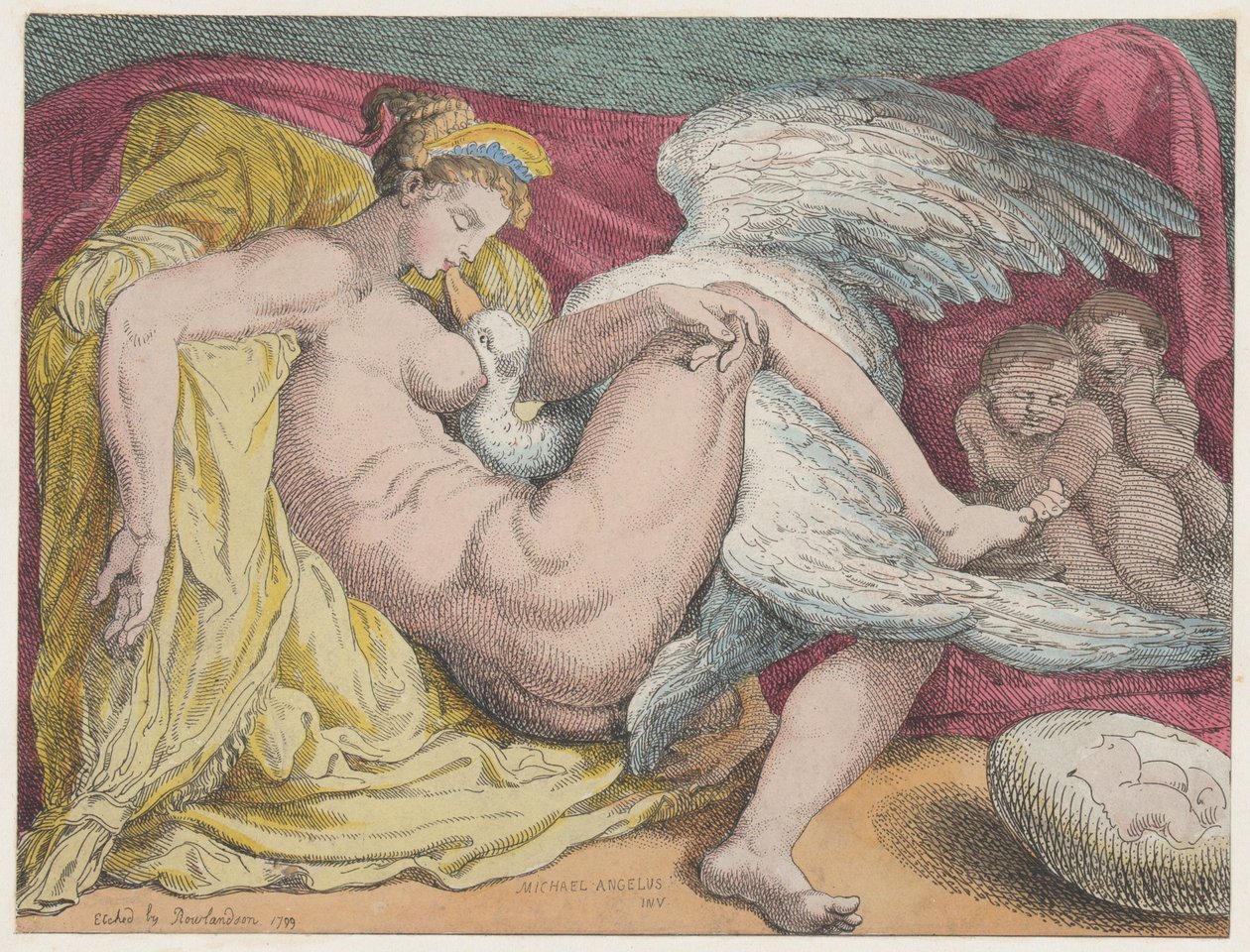 Léda és a hattyú, 1799., 1799. alkotó: Thomas Rowlandson