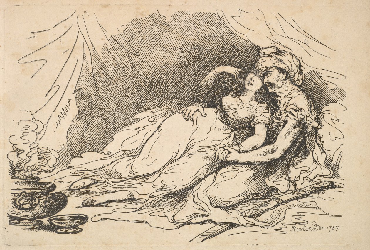 Szerelem keleten, 1787. alkotó: Thomas Rowlandson