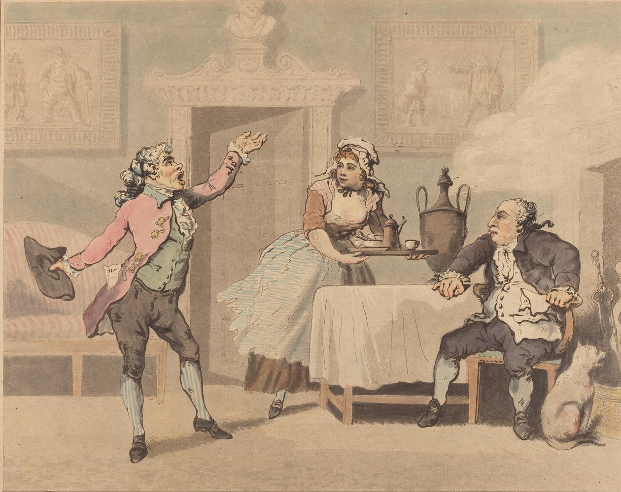Menedzser és Spouter, 1784. alkotó: Thomas Rowlandson