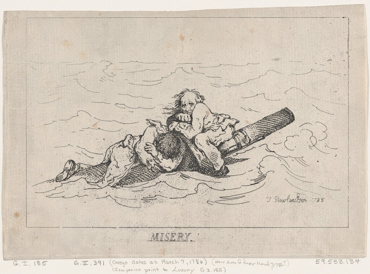 Nyomorúság, 1785., 1785. alkotó: Thomas Rowlandson