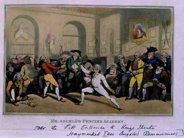 Mr Angelo Vívóakadémiája alkotó: Thomas Rowlandson