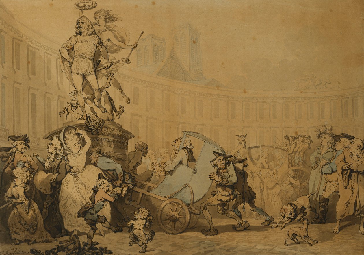 A párizsi Győzelem tér, 1784 alkotó: Thomas Rowlandson