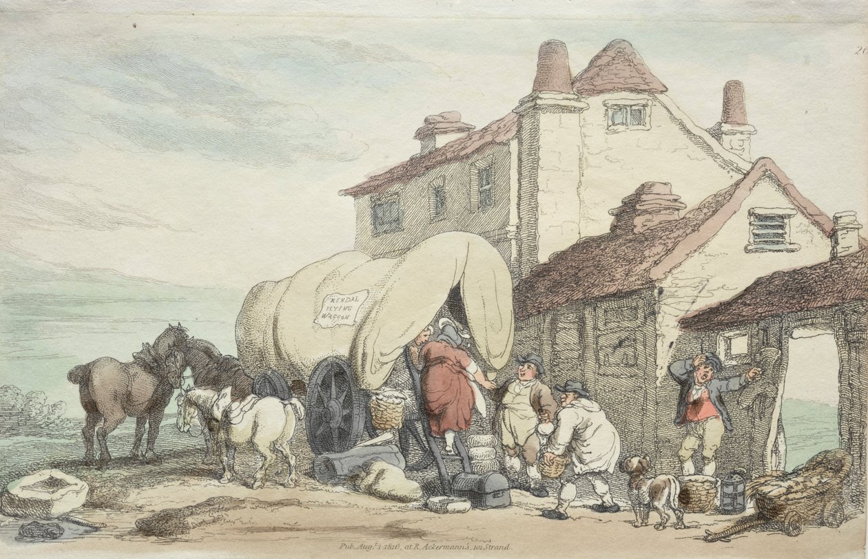 Richardsons Show: A Flying Wagon, 1816. alkotó: Thomas Rowlandson