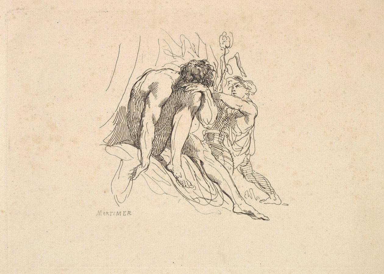Folyóisten a gyermekkel, 1784-88. alkotó: Thomas Rowlandson