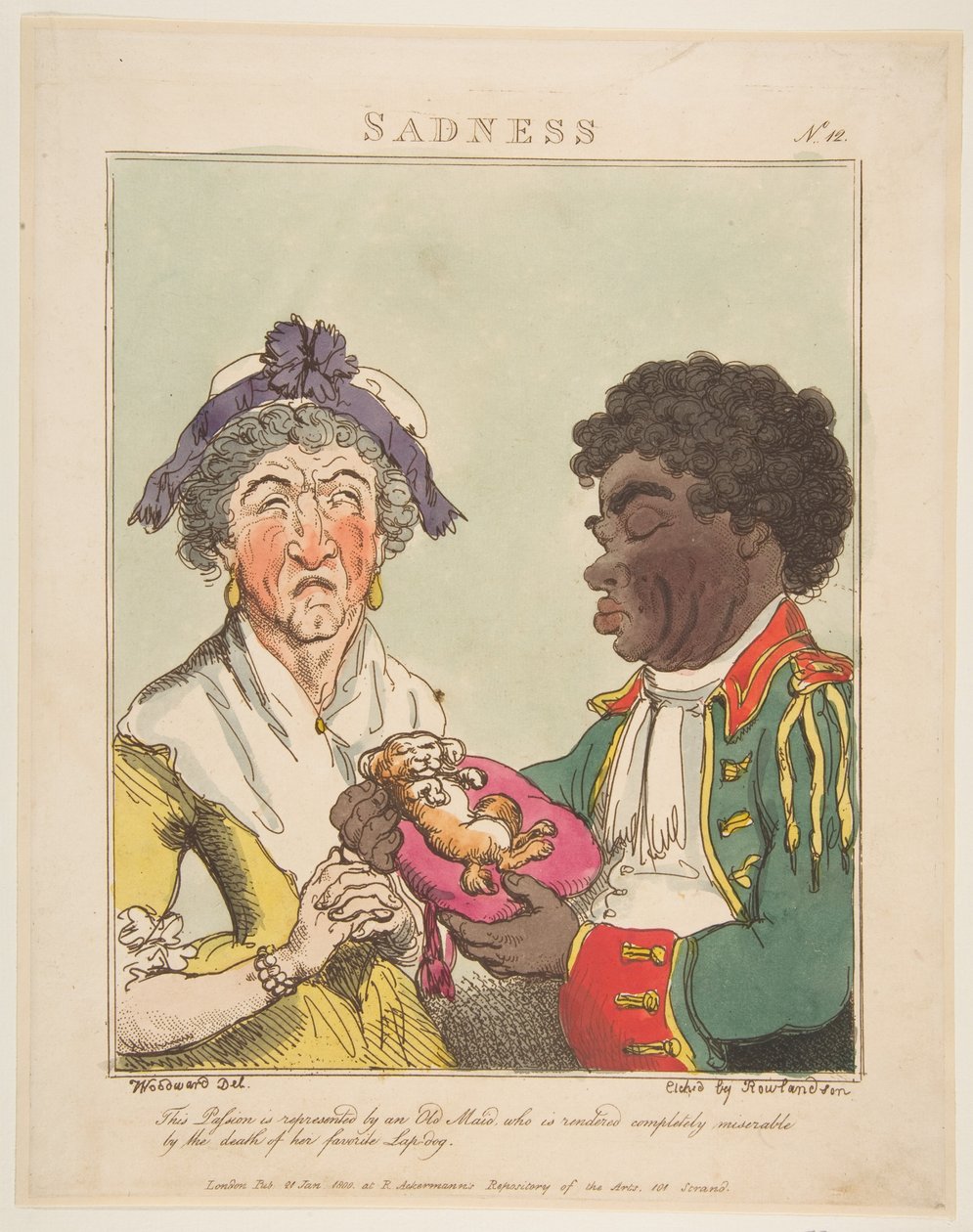 Szomorúság, 1800. január 21. alkotó: Thomas Rowlandson
