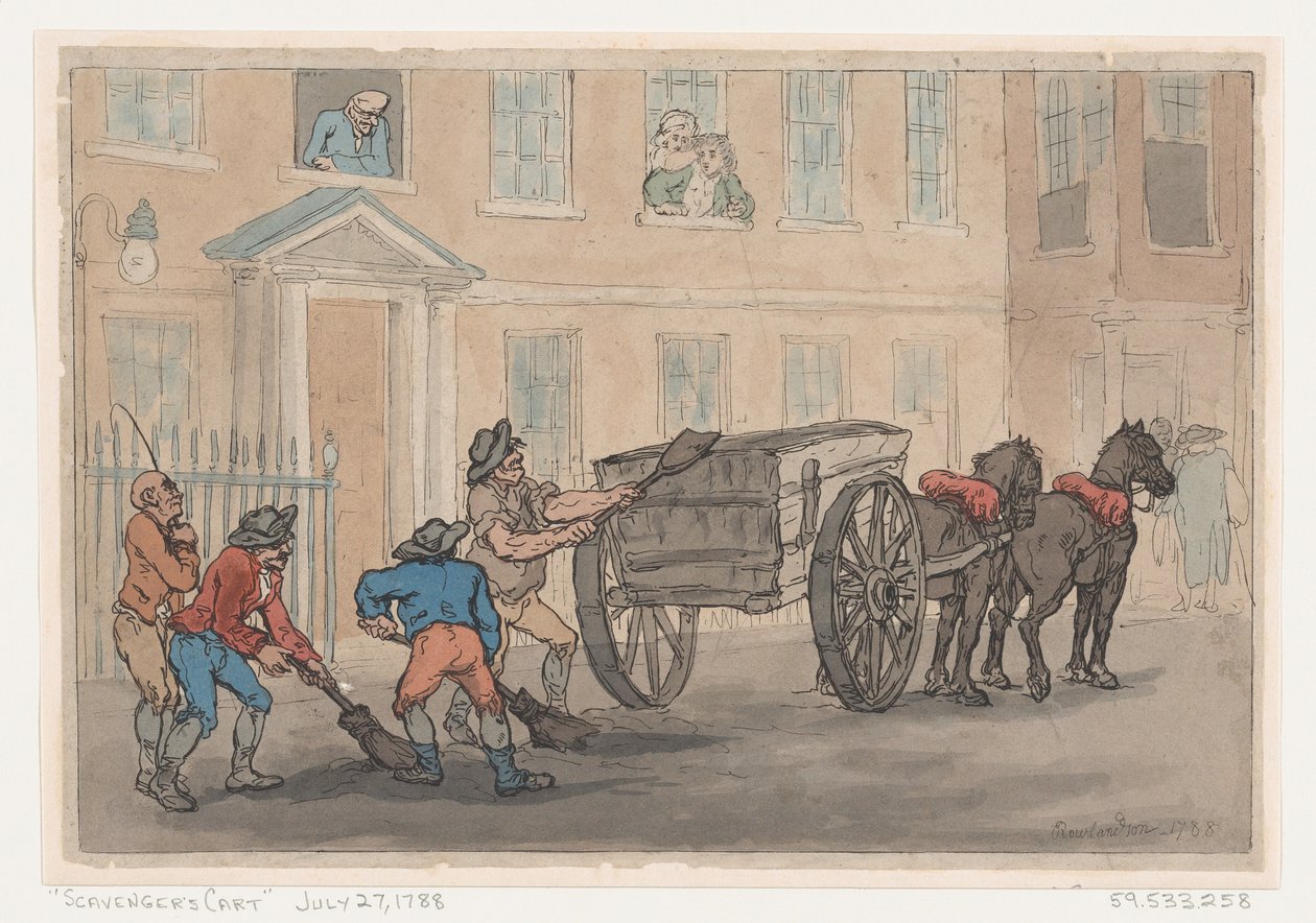 Scavenger szekere, 1788., 1788. alkotó: Thomas Rowlandson