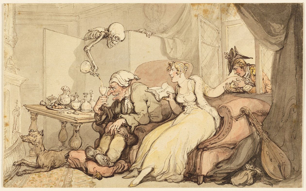 Tanulmány a nászútra alkotó: Thomas Rowlandson