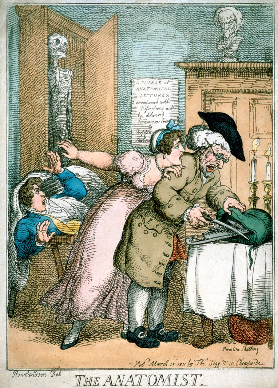 Az anatómus, 1811 alkotó: Thomas Rowlandson