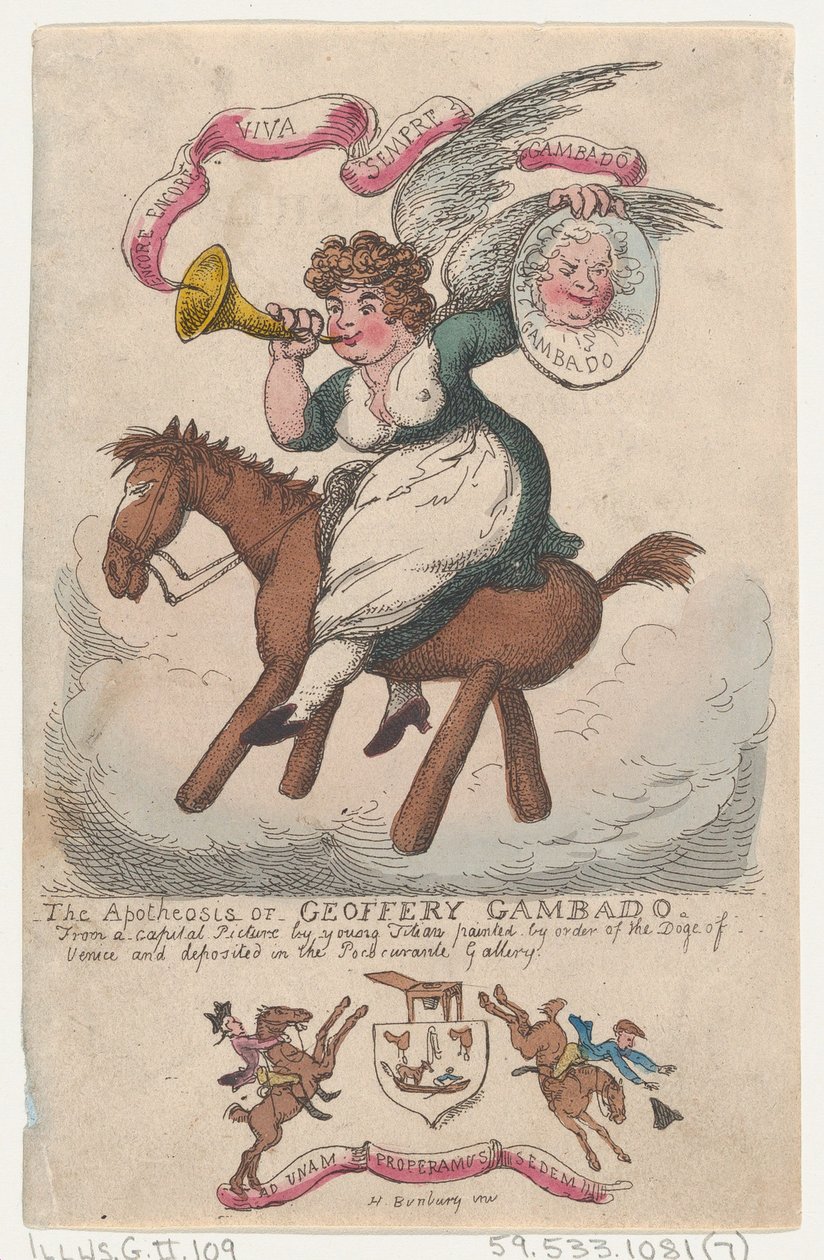 Geoffery Gambado apoteózisa, 1808., 1808. alkotó: Thomas Rowlandson