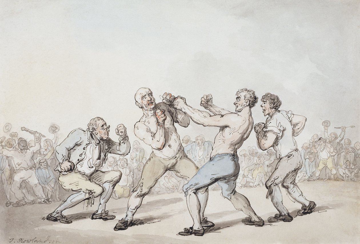 A bokszmeccs, alkotó: Thomas Rowlandson